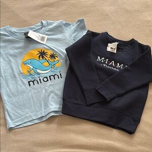 Miami Kids' Blue and Navy Shirt Set